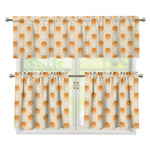 Little Pomeranian Pattern Print 3 Piece Kitchen Curtains