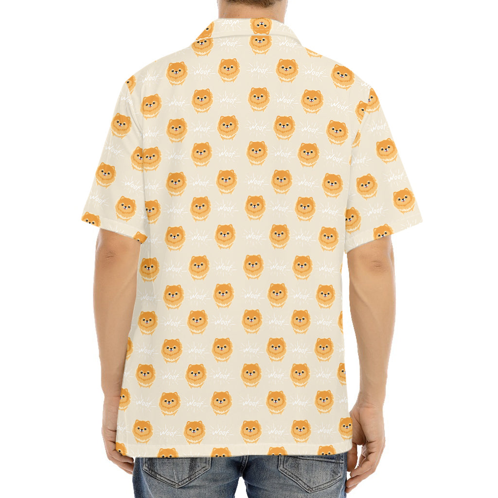 Little Pomeranian Pattern Print Aloha Shirt