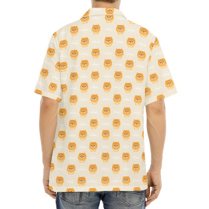Little Pomeranian Pattern Print Aloha Shirt