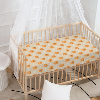 Little Pomeranian Pattern Print Baby Crib Sheet