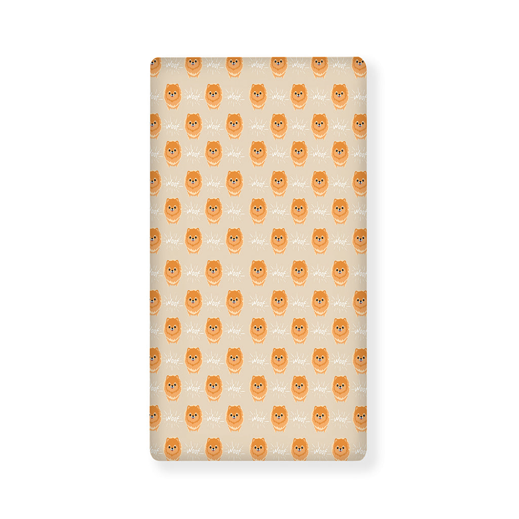 Little Pomeranian Pattern Print Baby Crib Sheet