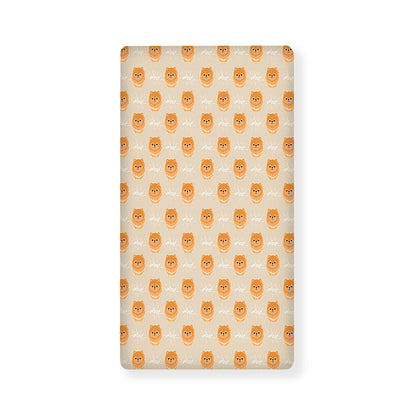 Little Pomeranian Pattern Print Baby Crib Sheet