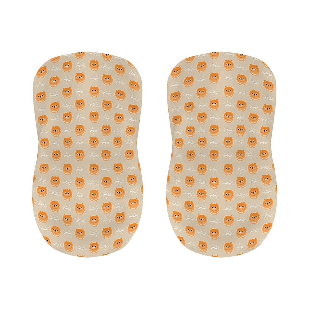 Little Pomeranian Pattern Print Bar Stool Covers