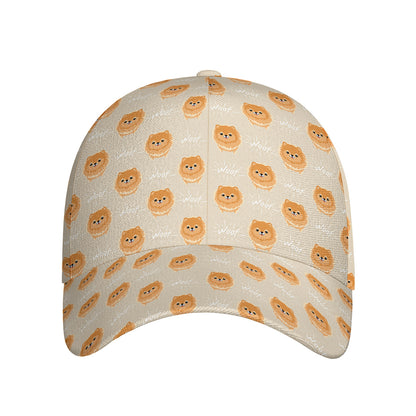 Little Pomeranian Pattern Print Baseball Cap