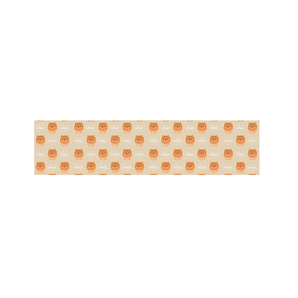 Little Pomeranian Pattern Print Bed Runner
