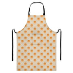 Little Pomeranian Pattern Print Bib Apron With Pocket
