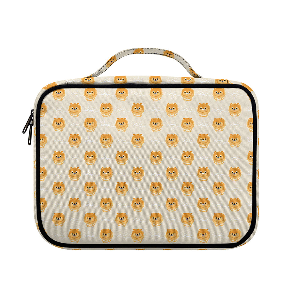 Little Pomeranian Pattern Print Briefcase Bible Bag