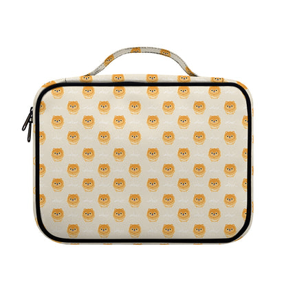 Little Pomeranian Pattern Print Briefcase Bible Bag