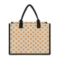 Little Pomeranian Pattern Print Canvas Tote Bag