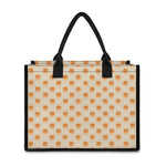 Little Pomeranian Pattern Print Canvas Tote Bag