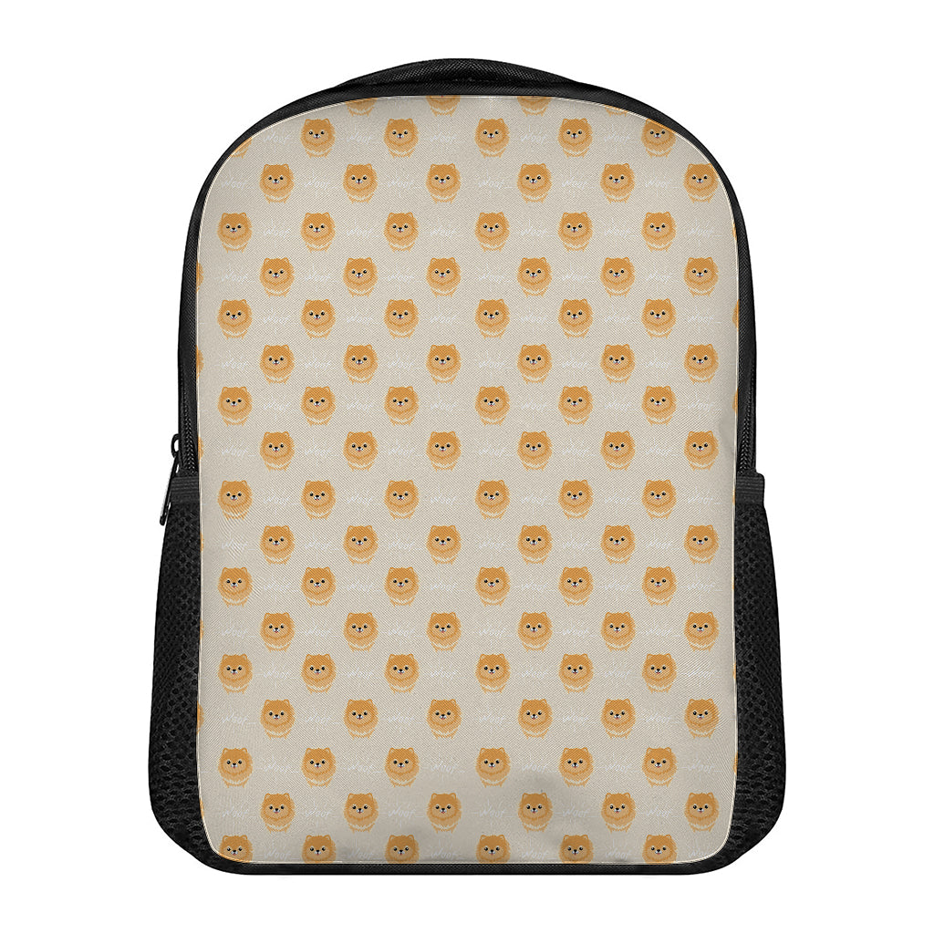 Little Pomeranian Pattern Print Casual Backpack