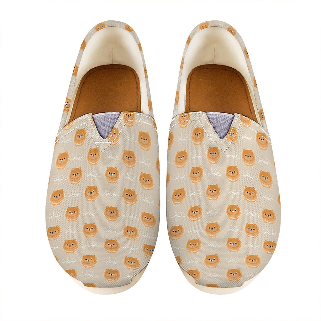 Little Pomeranian Pattern Print Casual Shoes