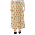 Little Pomeranian Pattern Print Chiffon Maxi Skirt