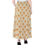 Little Pomeranian Pattern Print Chiffon Maxi Skirt
