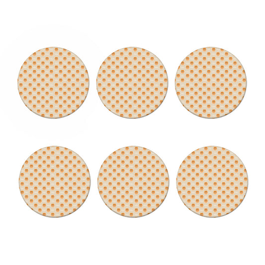 Little Pomeranian Pattern Print Coaster Set