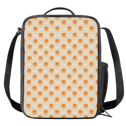Little Pomeranian Pattern Print Crossbody Lunch Bag