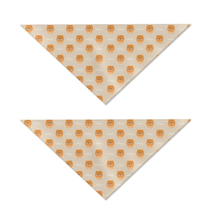 Little Pomeranian Pattern Print Dog Bandana