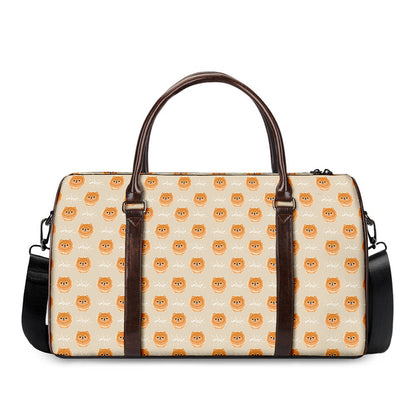 Little Pomeranian Pattern Print Duffle Bag