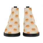 Little Pomeranian Pattern Print Flat Ankle Boots