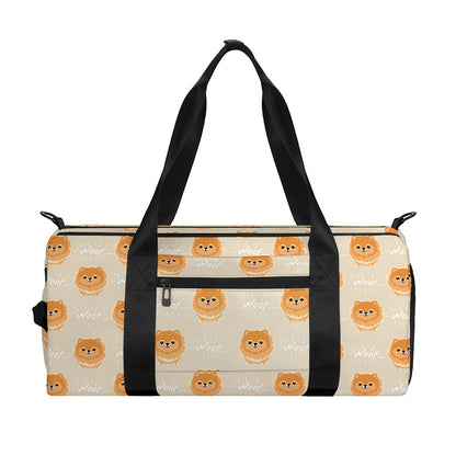 Little Pomeranian Pattern Print Gym Bag
