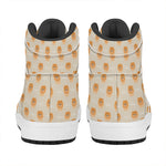 Little Pomeranian Pattern Print High Top Leather Sneakers