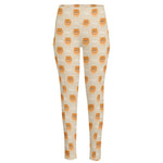Little Pomeranian Pattern Print High-Waisted Pocket Leggings