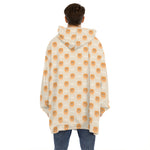 Little Pomeranian Pattern Print Hoodie Blanket