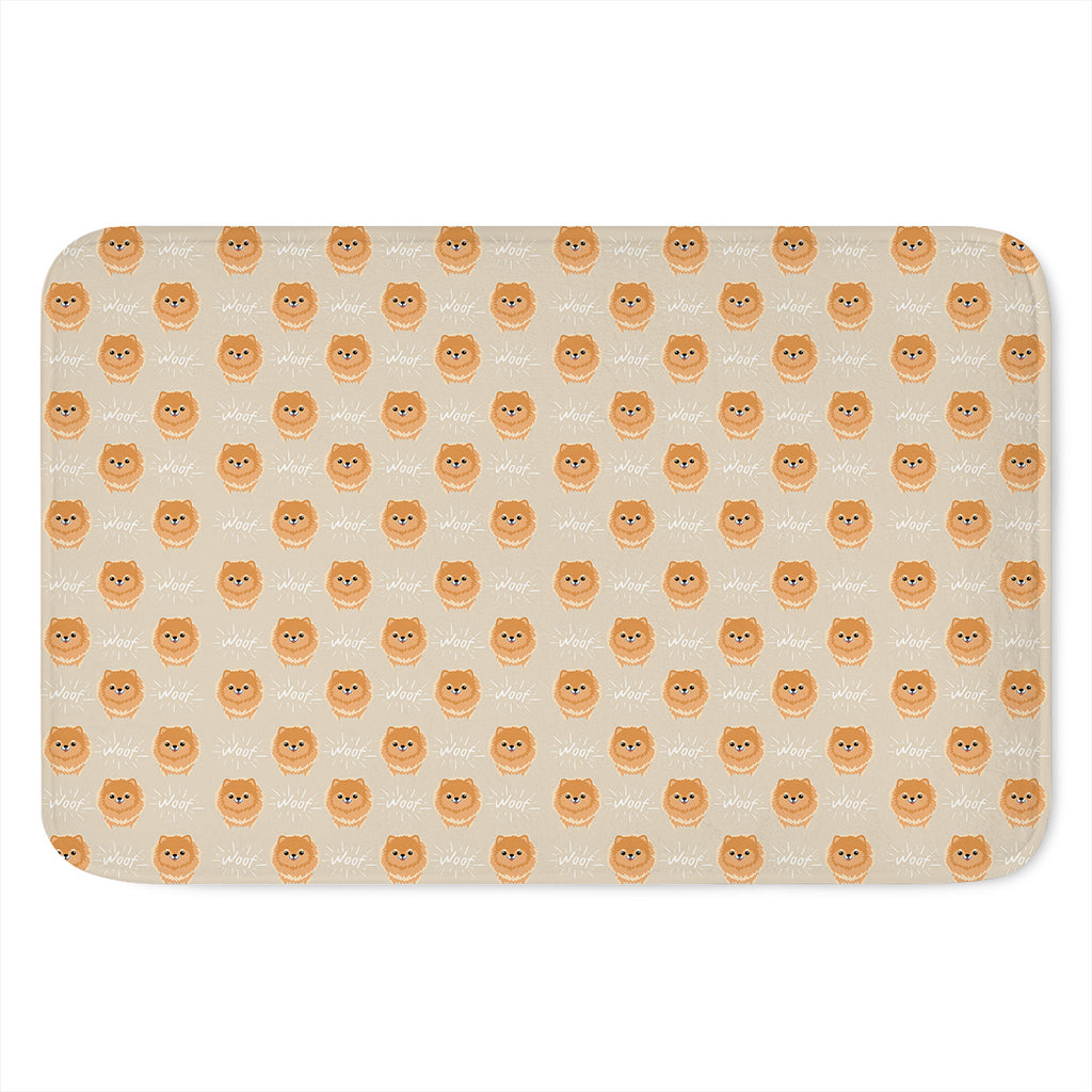 Little Pomeranian Pattern Print Indoor Door Mat