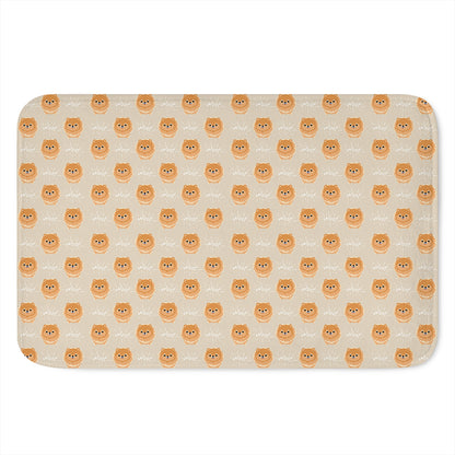 Little Pomeranian Pattern Print Indoor Door Mat