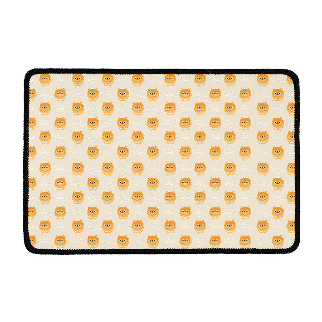 Little Pomeranian Pattern Print Kitchen Mat