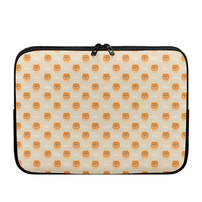 Little Pomeranian Pattern Print Laptop Sleeve