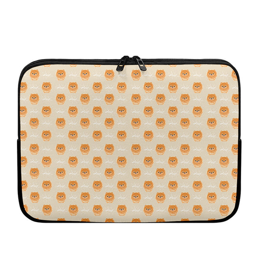 Little Pomeranian Pattern Print Laptop Sleeve