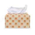 Little Pomeranian Pattern Print Leather Tissue Box Cover