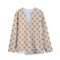Little Pomeranian Pattern Print Long Sleeve Short Coat