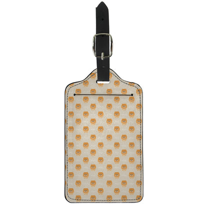 Little Pomeranian Pattern Print Luggage Tag