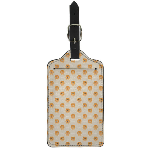 Little Pomeranian Pattern Print Luggage Tag