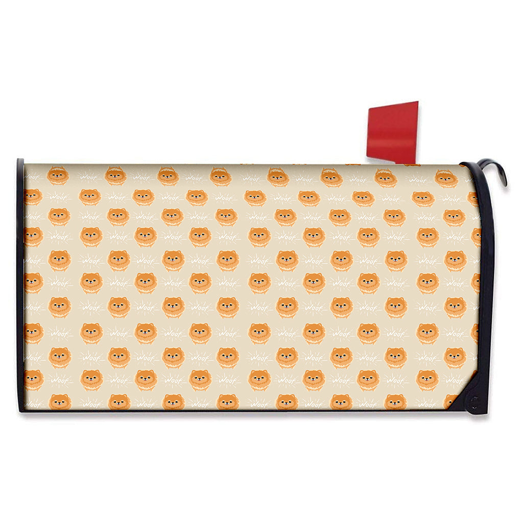 Little Pomeranian Pattern Print Mailbox Cover
