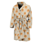 Little Pomeranian Pattern Print Men's Bathrobe