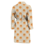Little Pomeranian Pattern Print Men's Bathrobe
