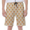 Little Pomeranian Pattern Print Men's Beach Shorts