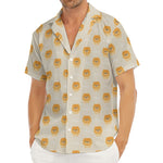 Little Pomeranian Pattern Print Men's Deep V-Neck Shirt