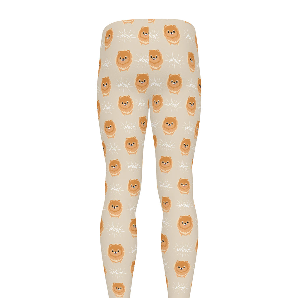 Little Pomeranian Pattern Print Men's leggings