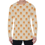 Little Pomeranian Pattern Print Men's Long Sleeve T-Shirt
