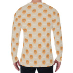 Little Pomeranian Pattern Print Men's Long Sleeve T-Shirt