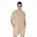 Little Pomeranian Pattern Print Men's Romper