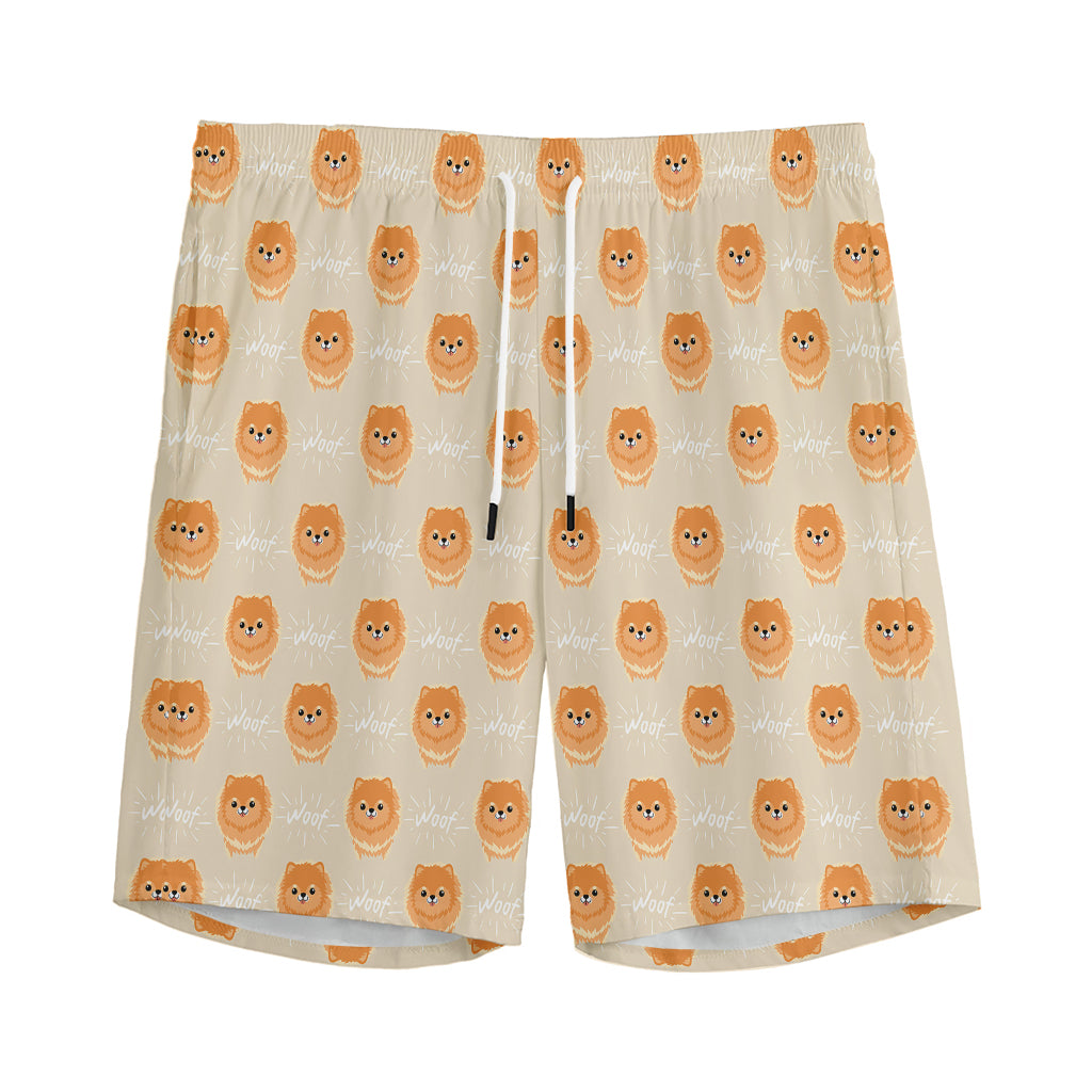 Little Pomeranian Pattern Print Men's Sports Shorts