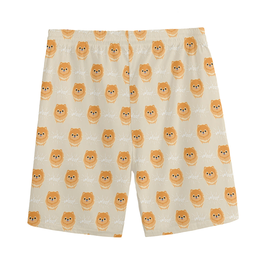 Little Pomeranian Pattern Print Men's Sports Shorts