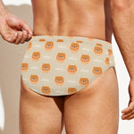 Little Pomeranian Pattern Print Men's Swim Briefs