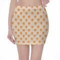 Little Pomeranian Pattern Print Pencil Mini Skirt