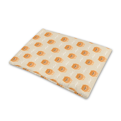 Little Pomeranian Pattern Print Pet Cooling Mat Cover